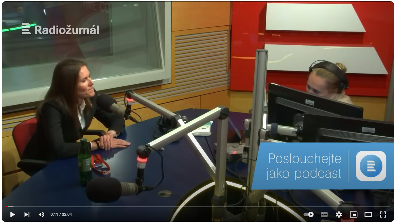 Zakladatelka NF APOLENA jako host Lucie Výborné na Radiožurnálu